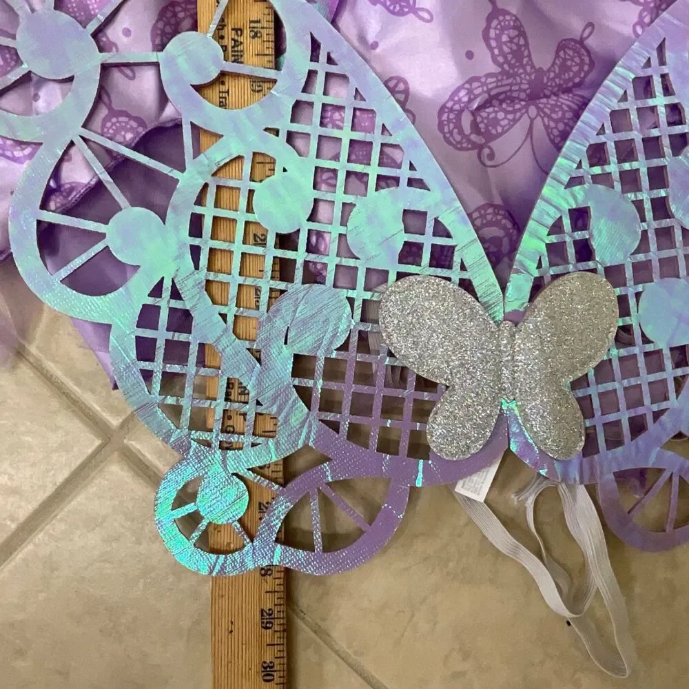 Shimmering Butterfly Purple child  M 8-10 Halloween Child Costume - Picture 4 of 9